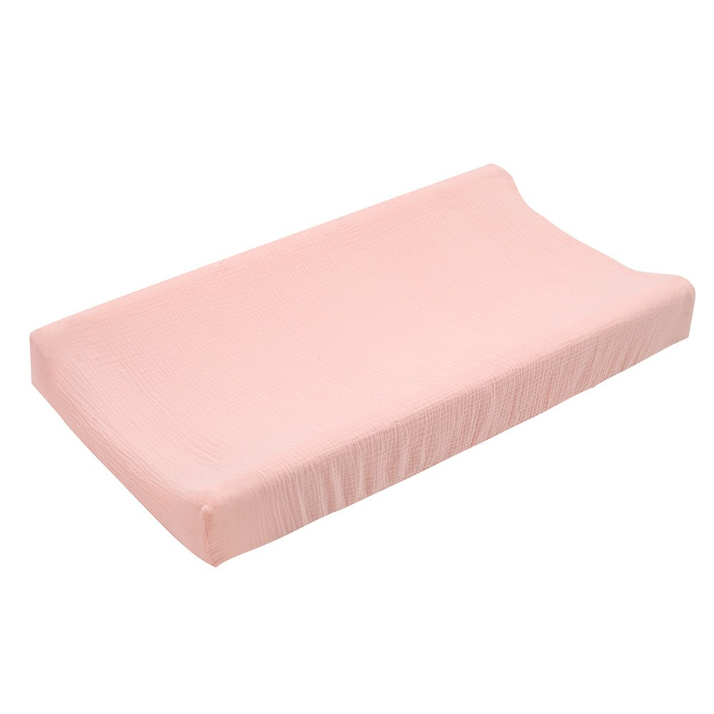 (80x40cm) Baumwoll Baby Wickelkissen Überzug Wickelauflage Spannbezug - Rosa