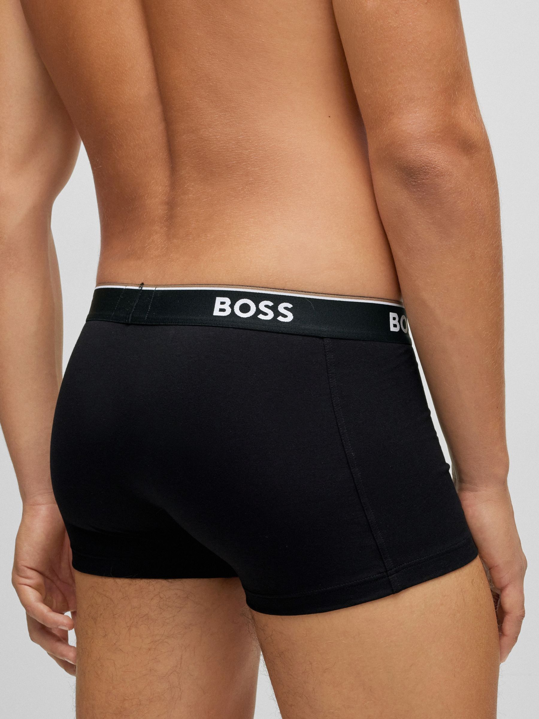 Zwart - BOSS Power stretchy Katoen 3 Pack Boxer