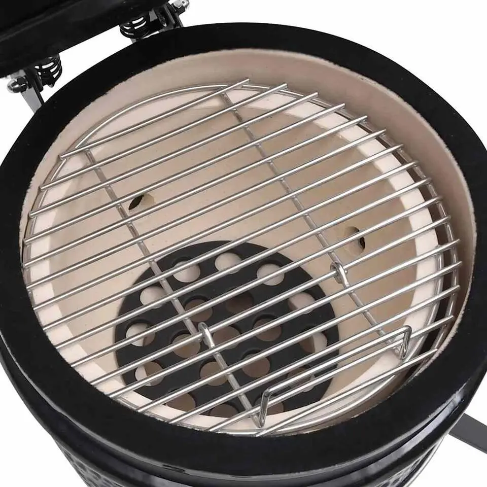 vidaXL - Rokersbarbecue - Zwart - Keramiek
