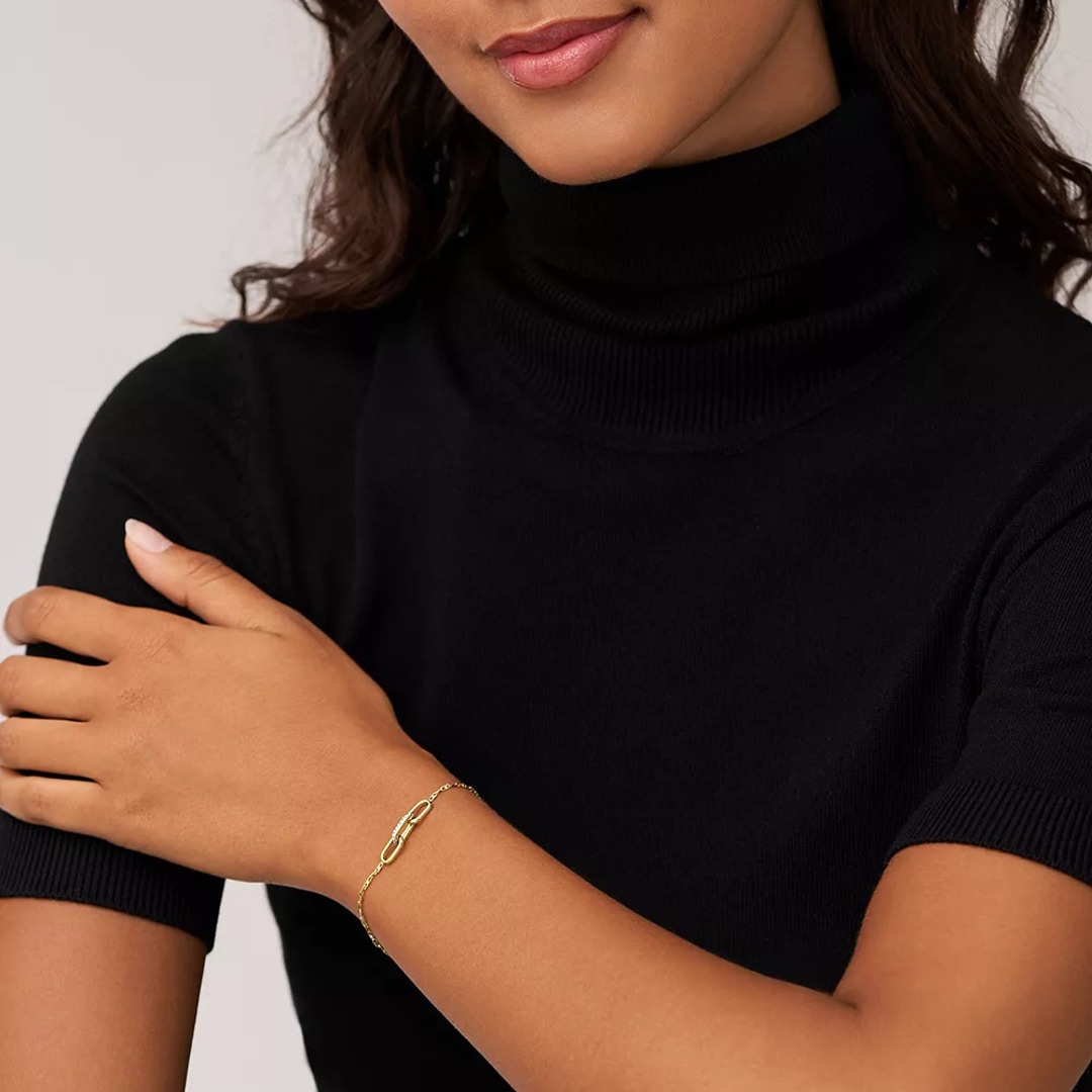 Fossil Armband Heritage D-Link Gold