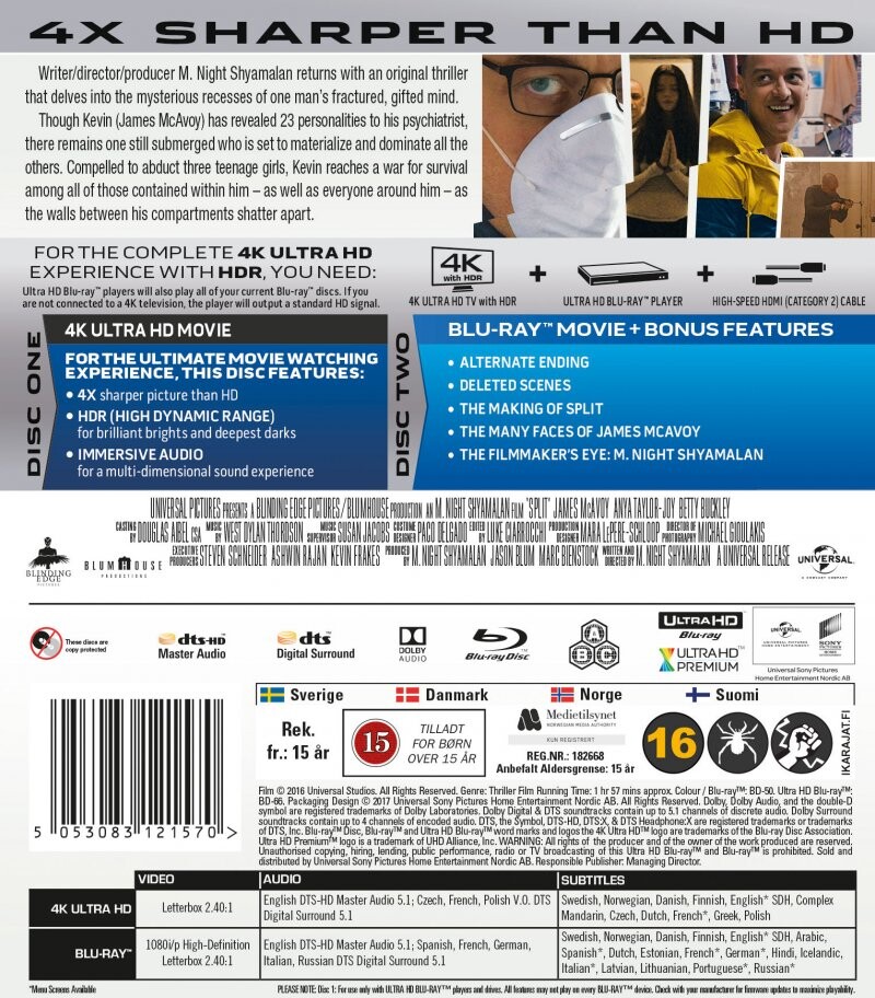 Split - 4K Ultra HD Blu-Ray