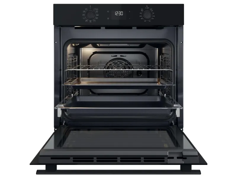 Whirlpool OMR58HU1B - Ovn - til indbygning - niche - bredde: 56 cm - dybde: 56 cm - højde: 58.3 cm - med selv-rengøring - Klasse A  - sort
