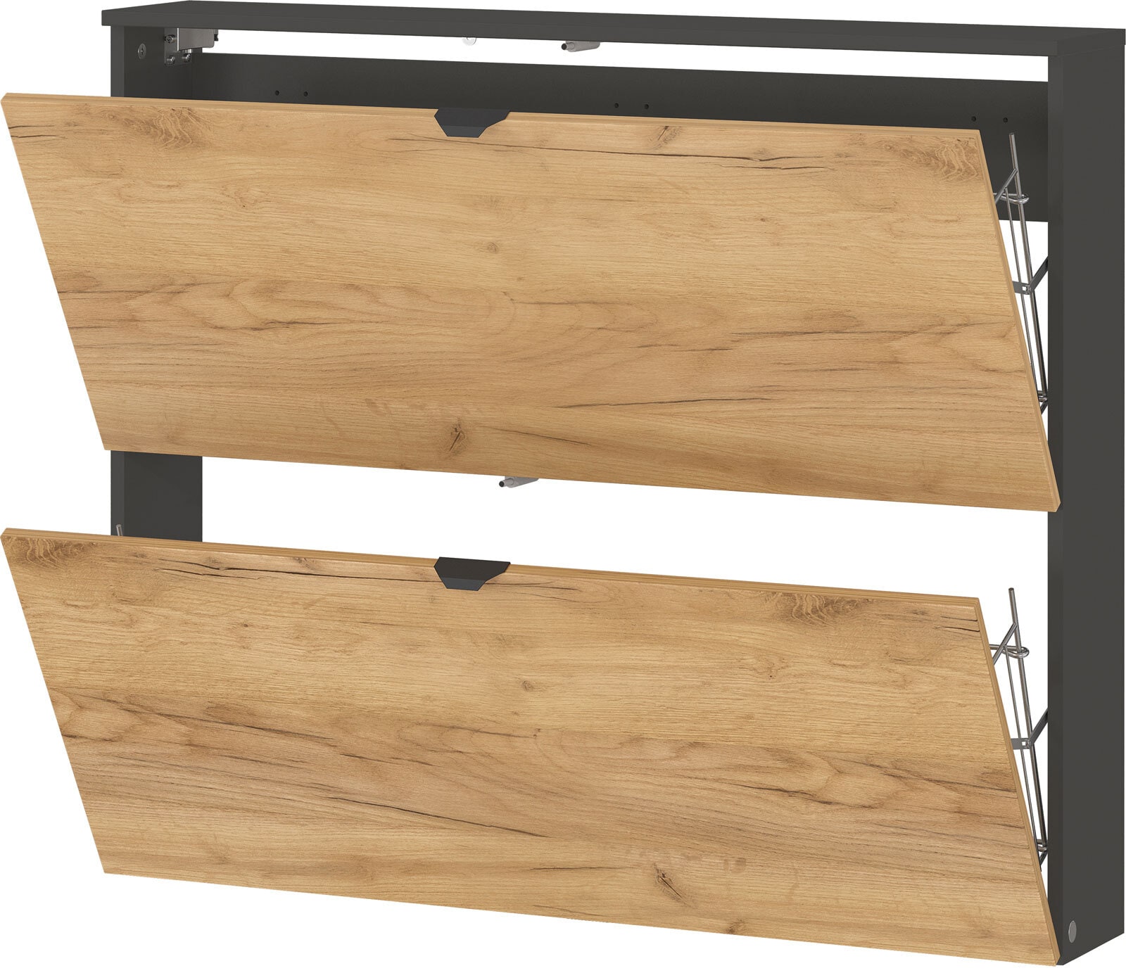 vito Schuhschrank VITO RENELL 100 x 85 cm Graphit/Navarra-Eiche-Dekor