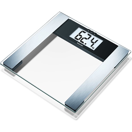 Beurer BG17 Firkant Satin stål. Transparent Elektronisk personlig vægt