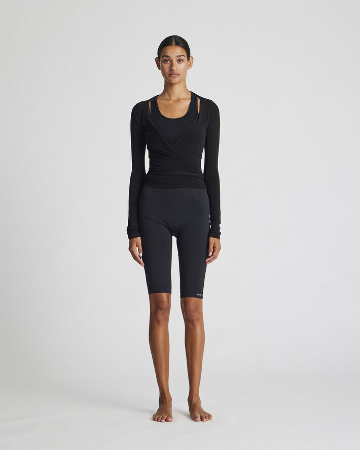 Gai&Lisva Anne L/S Wool Wrap Top Black