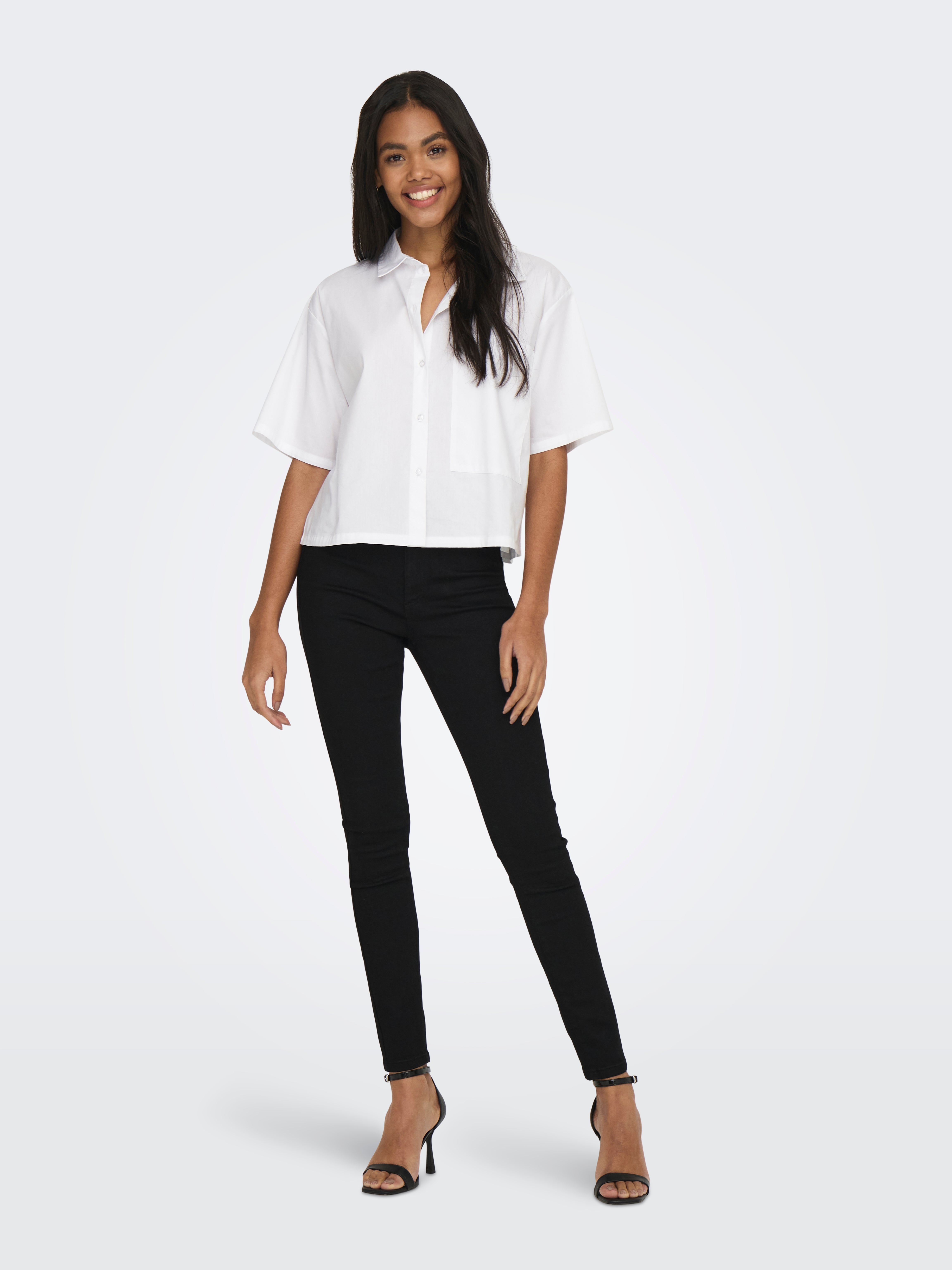 ONLBLUSH Hohe Taille Skinny Fit Jeans Black