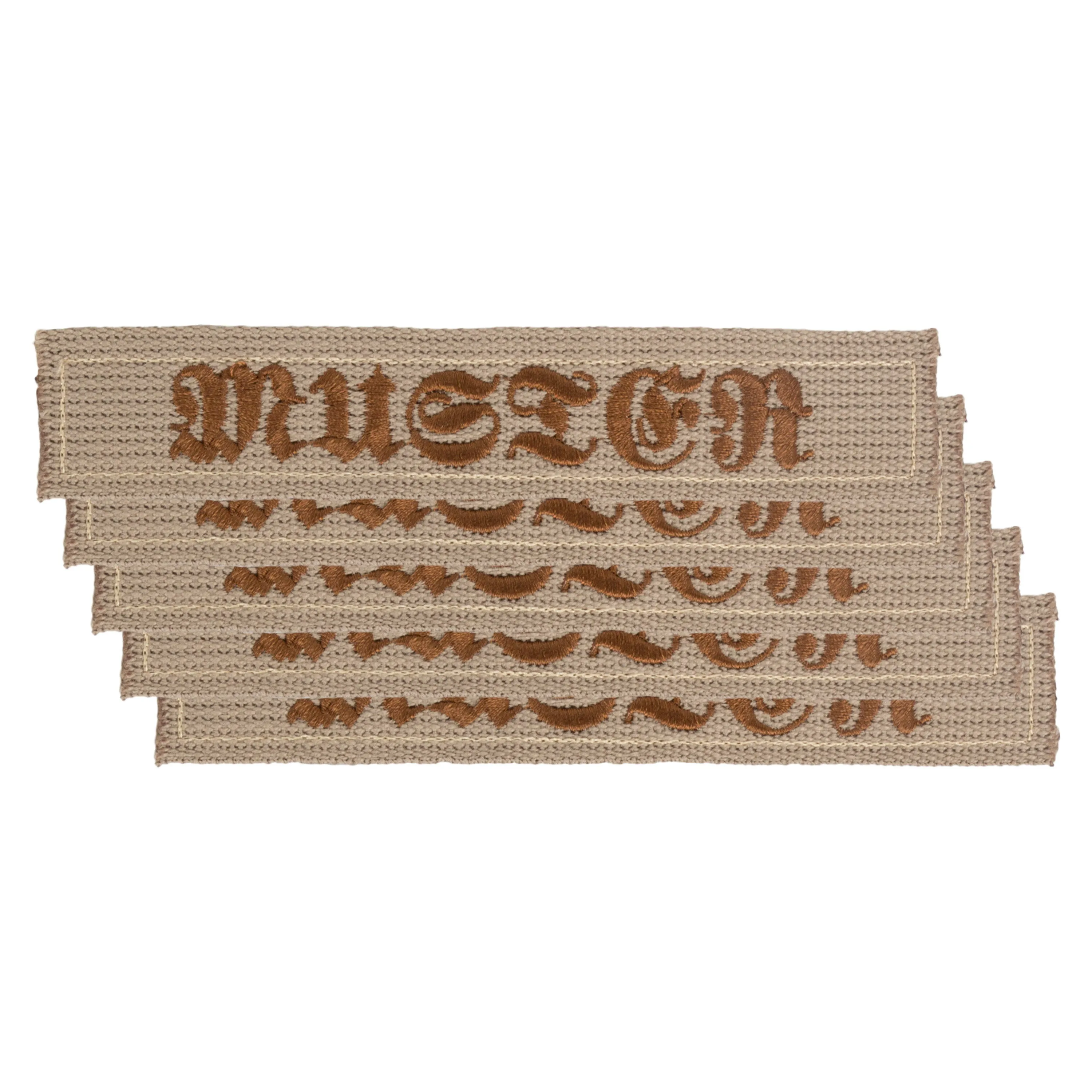 ASMC -  Namensbänder 5er Set altdeutsch khaki braun