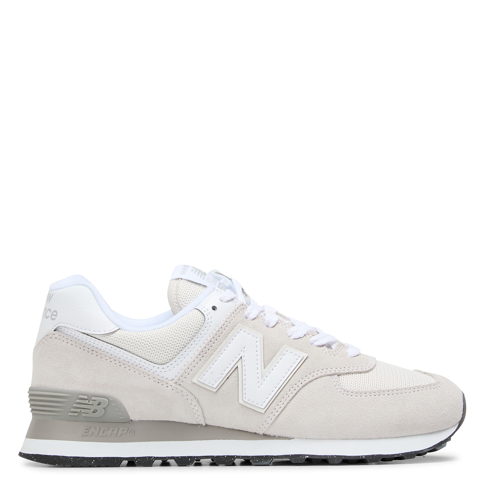 574 - Baskets basses en cuir velours | Beige