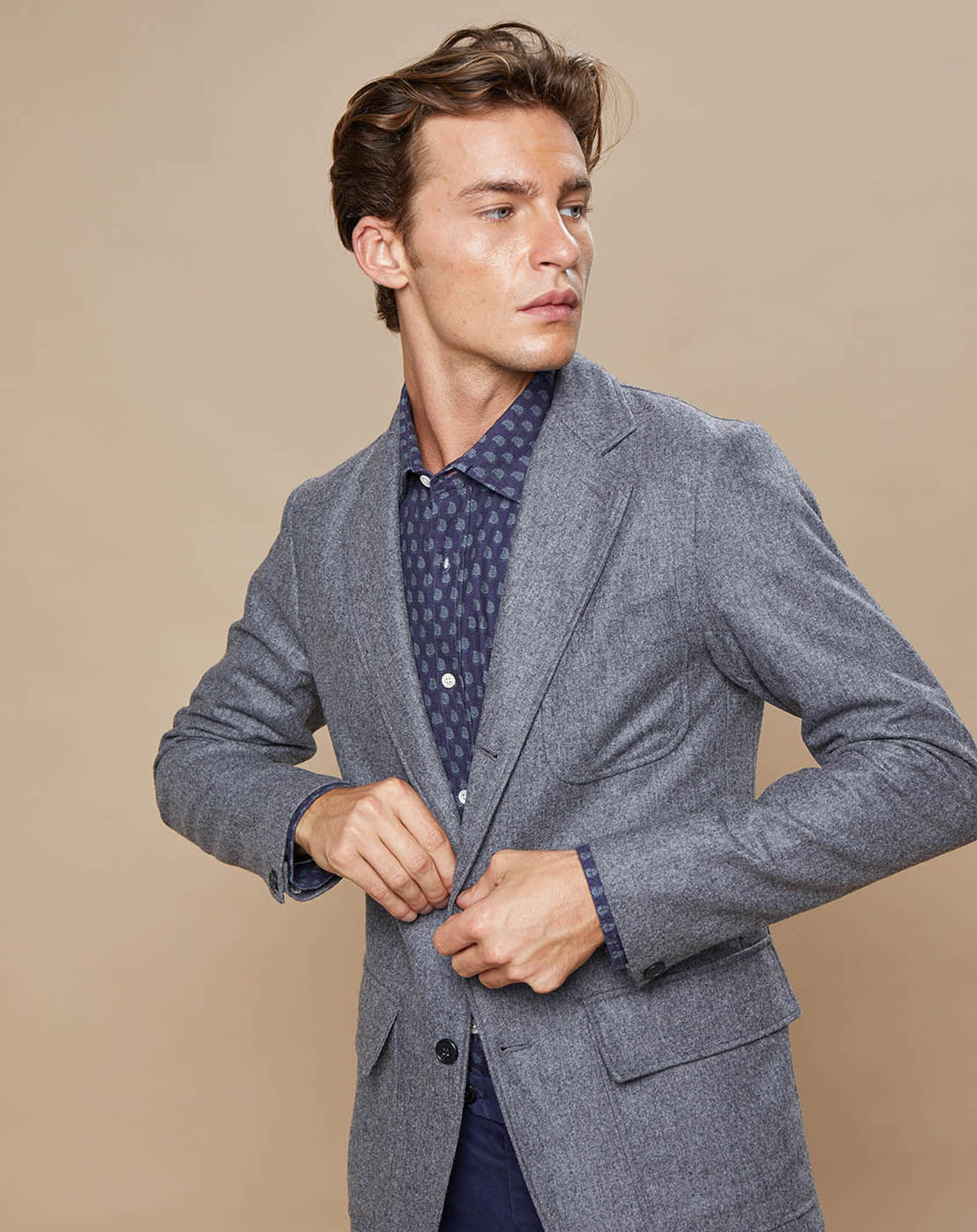 Hartford Veste 100% Laine Jess grise