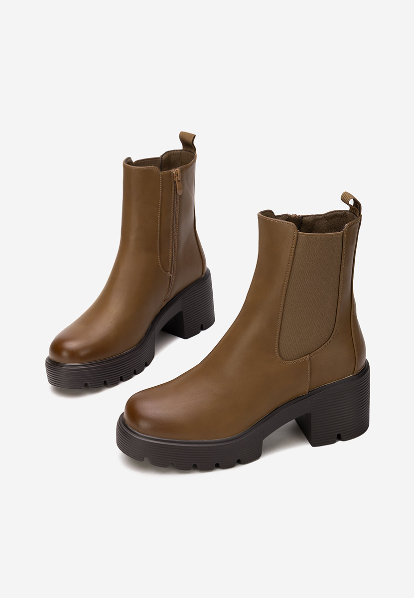 Bottines chelsea femme kaki Zirena