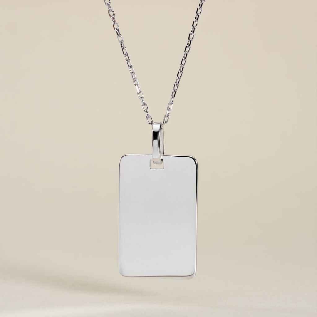 Pendentif Leyel Argent Blanc