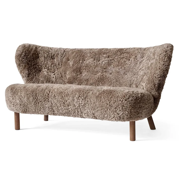 &Tradition - Little Petra VB2 Sofa, Walnuss / Schaffell Sahara