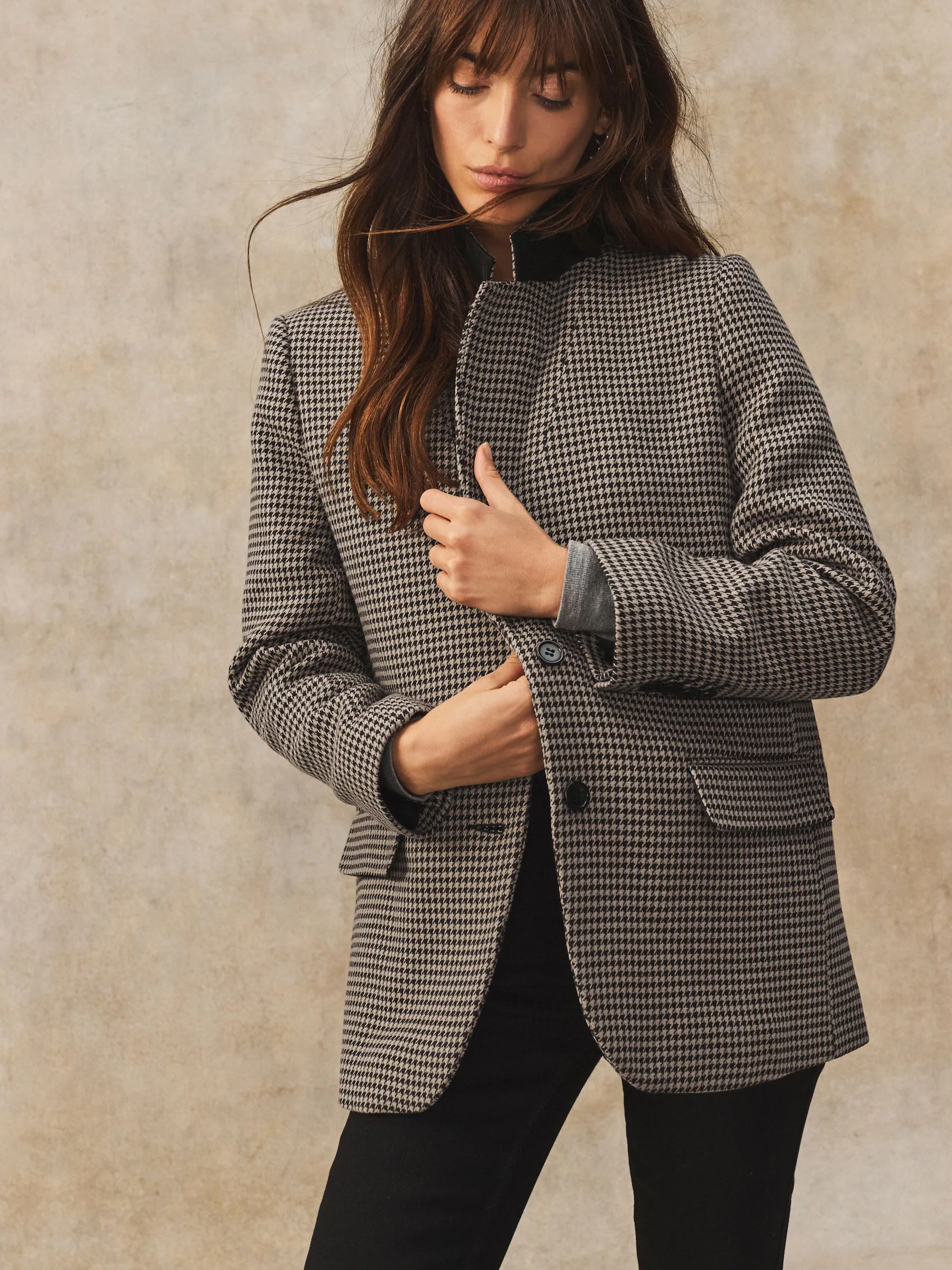 Bruin - Dogtooth Checked Single Breasted Blazer