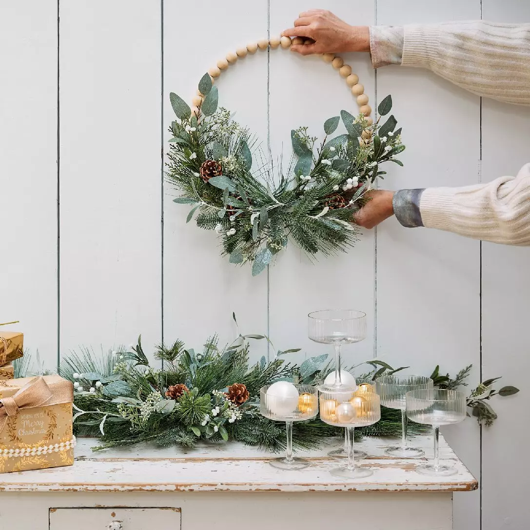 Couronne de Noël (D40 cm) Brocéliande Verte