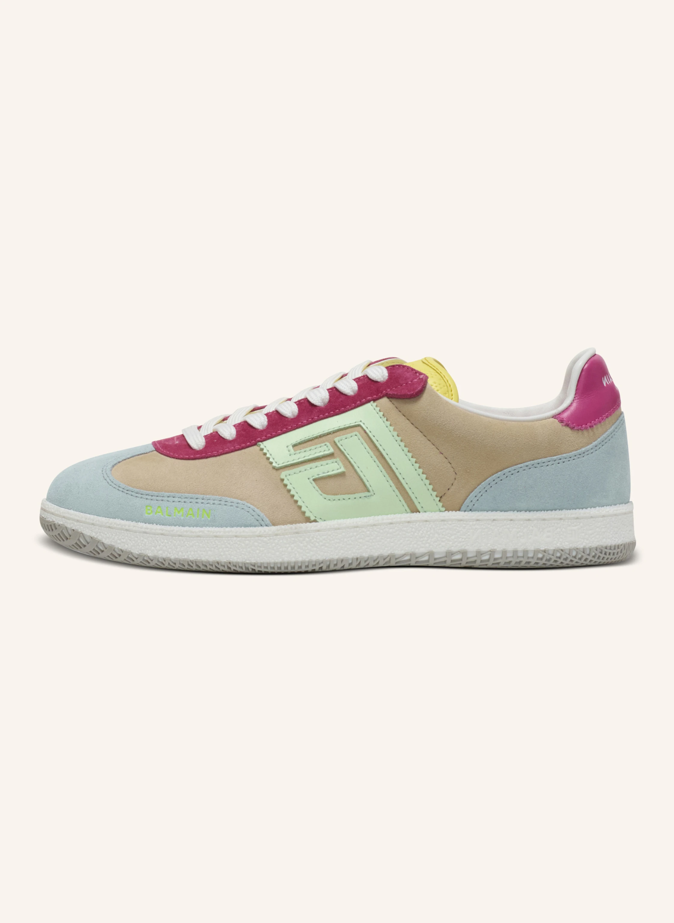 BALMAIN Sneakers Balmain Swan aus Kalbsleder und Wildleder
