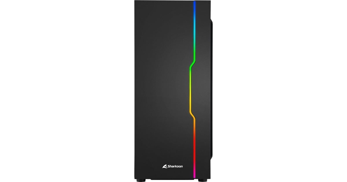 SharkoonRGB Slider midi tower behuizing  (Zwart | 3x USB-A | RGB | Tempered Glass)