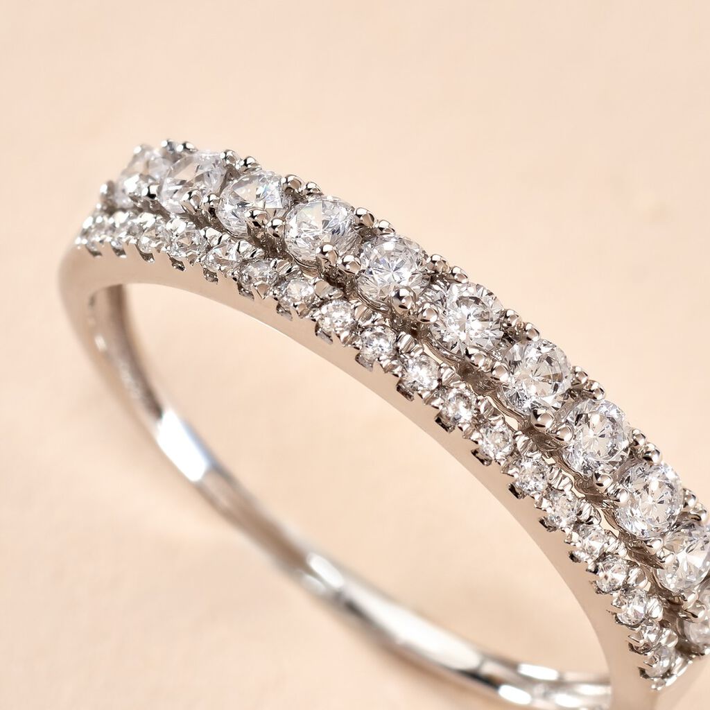 Bague The Crown Or Blanc Oxyde De Zirconium