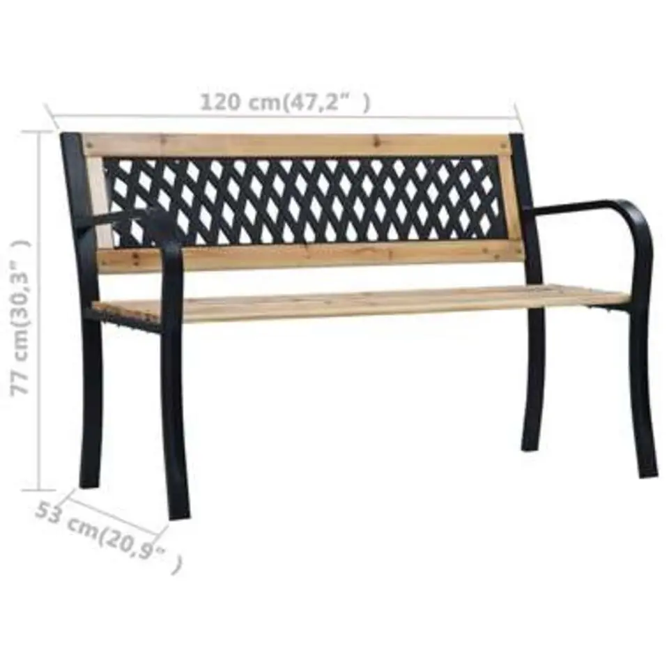 vidaXL - Tuinbank - Bruin - Hout - 120 x 53 x 77 cm