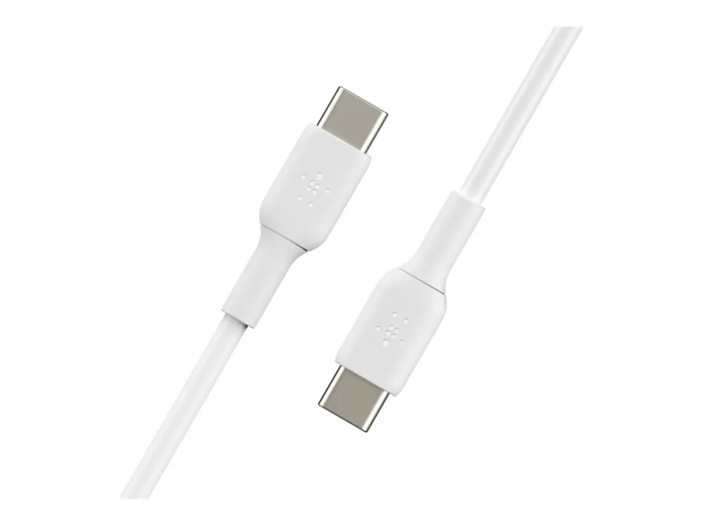 Belkin BoostCharge - USB-kabel - 24 pin USB-C (han) til 24 pin USB-C (han) - 2 m - hvid