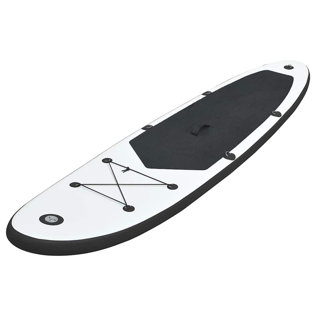 vidaXL Opblaasbaar SUP-board met accessoires, zwart en wit