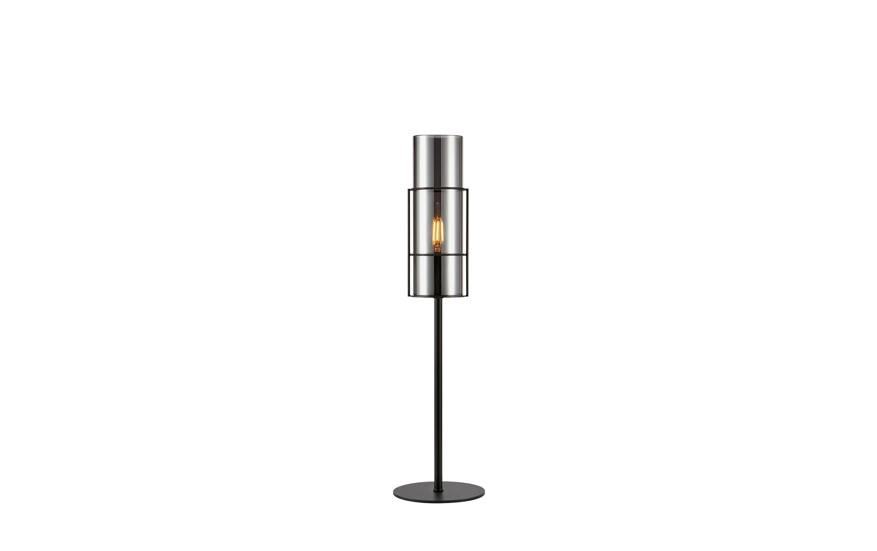 Tischleuchte Tubo 1L, E14, 50 cm, Schwarz/SmokeWohnraumleuchte
