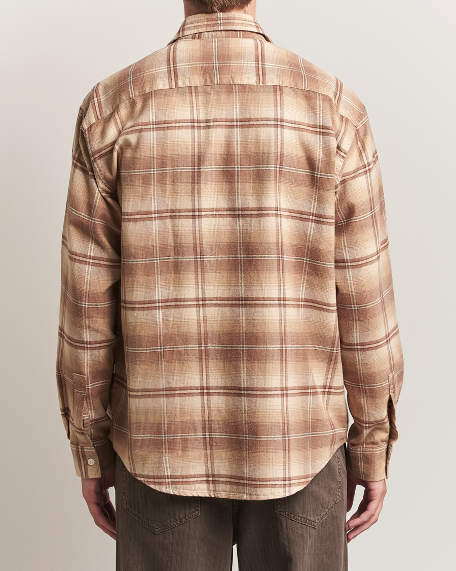 NN07 Deon Flannel Checked Shirt Camel