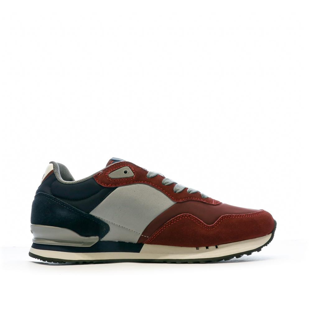 Pepe jeans Baskets Bordeaux/Marine Homme Pepe jeans London Awake