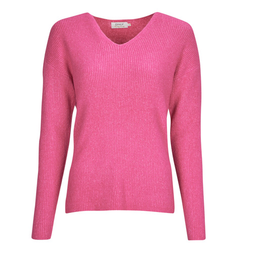 Only - ONLCAMILLA V-NECK L/S PULLOVER KNT - Rose