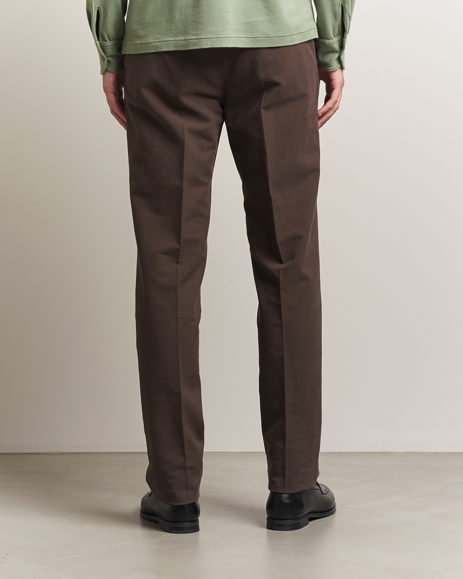 Incotex Regular Fit Cotton Stretch Chinos Dark Brown