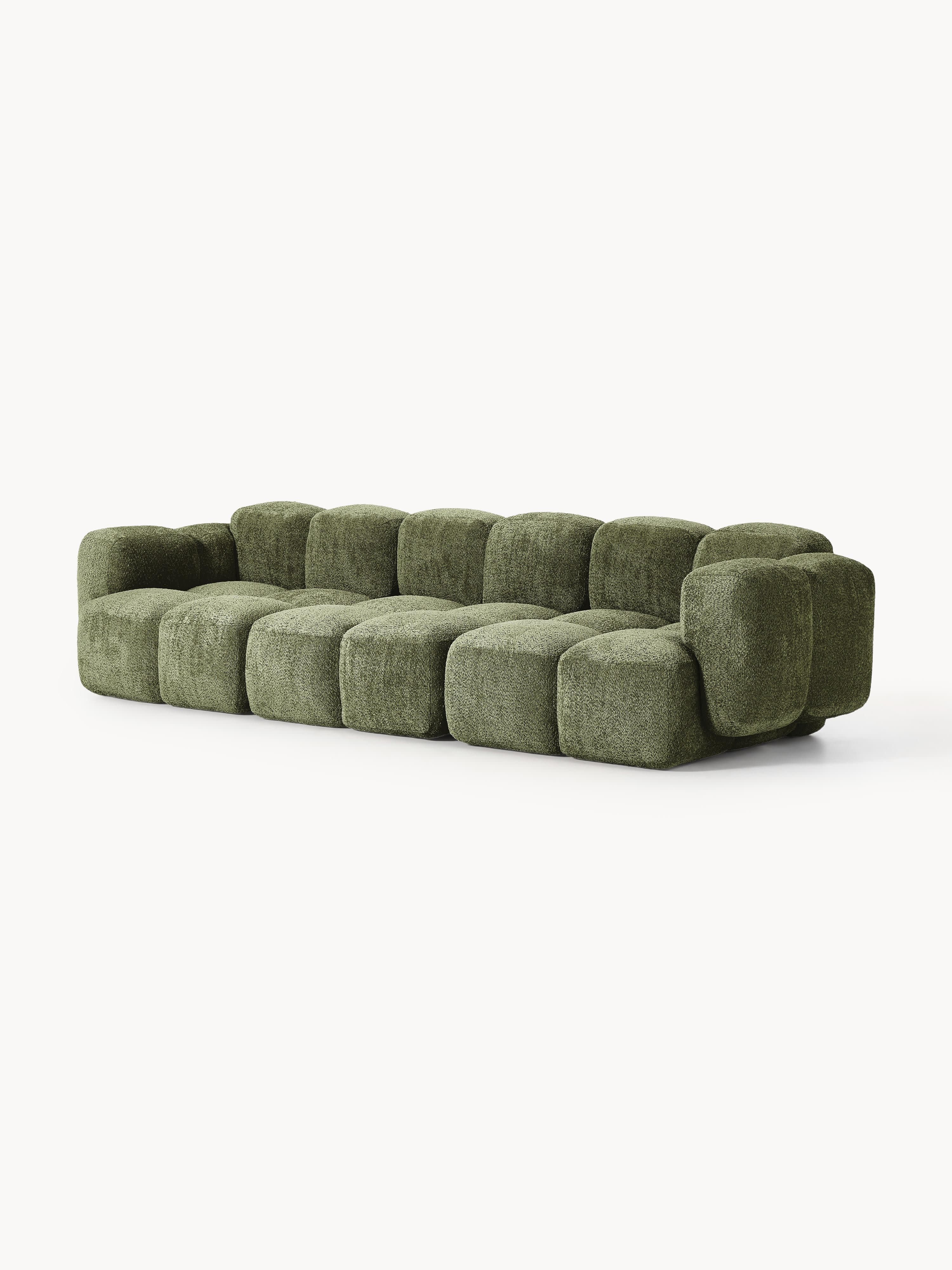 Modulaire bank Tayla (4-zits) van teddy bouclé
