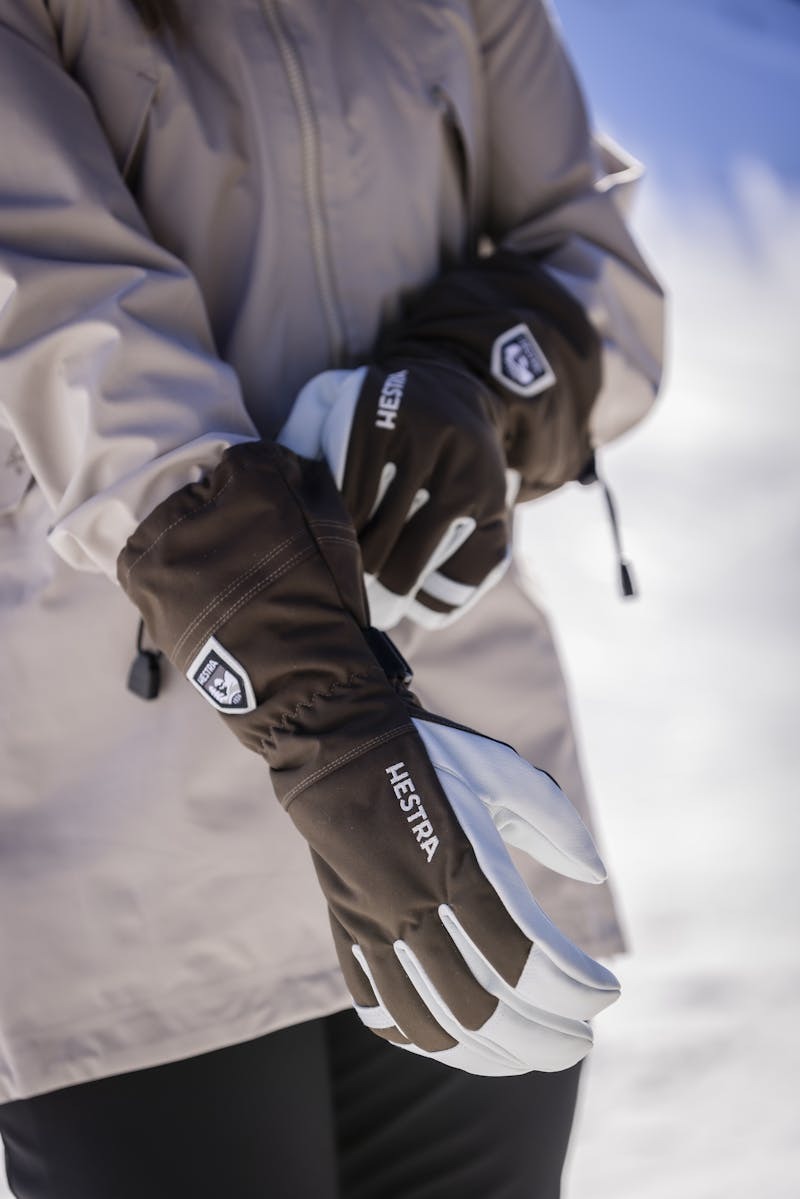 Army Leather Heli Ski Gloves Espresso