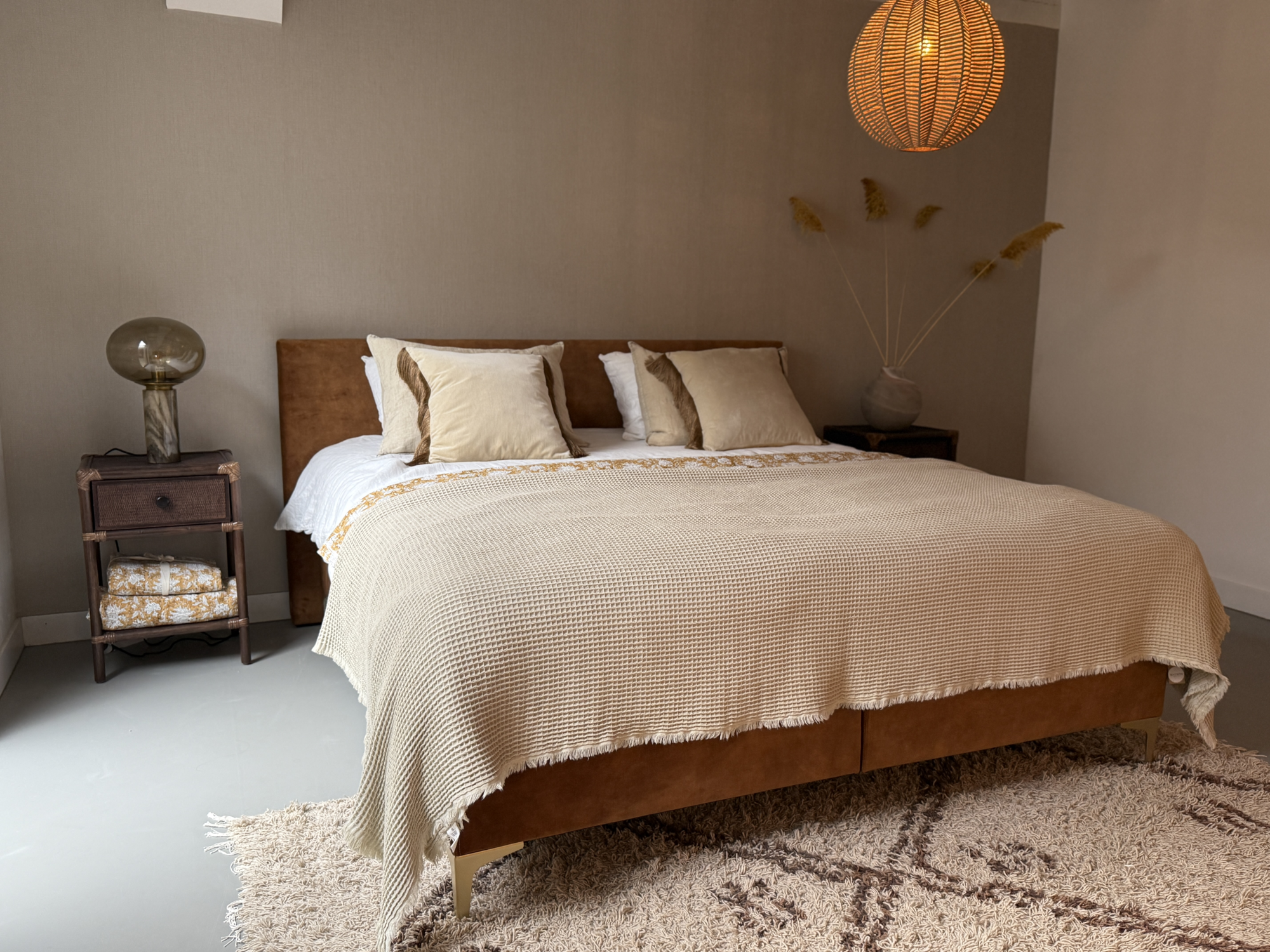 Boxspring Sparkle Velvet Gold 160x210