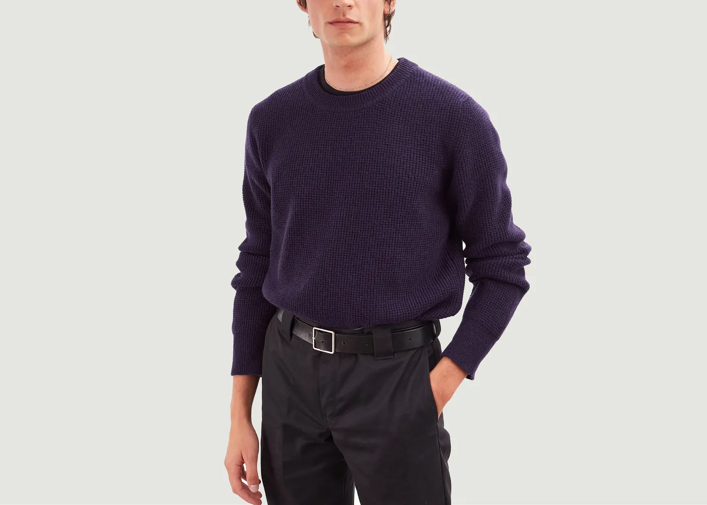Pull col rond laine & cachemire Tricot