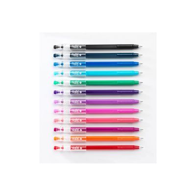 Pilot FriXion Ball Stick - 6 Rollers effaçables - couleurs chaudes assorties
