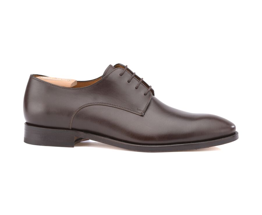 Derbies homme Chocolat semelle cuir - BROUGHTON