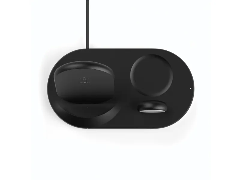 Belkin BoostCharge - Trådløs opladningsstander - 7.5 Watt - sort - for Apple AirPods; AirPods Pro; iPhone 11, 12, 7, 8, SE, X, XR, XS, XS Max; Watch