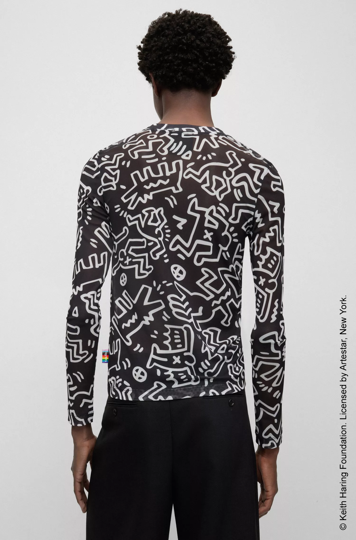BOSS Black - Top slim-fit unissex BOSS x Keith Haring com estampa exclusiva.