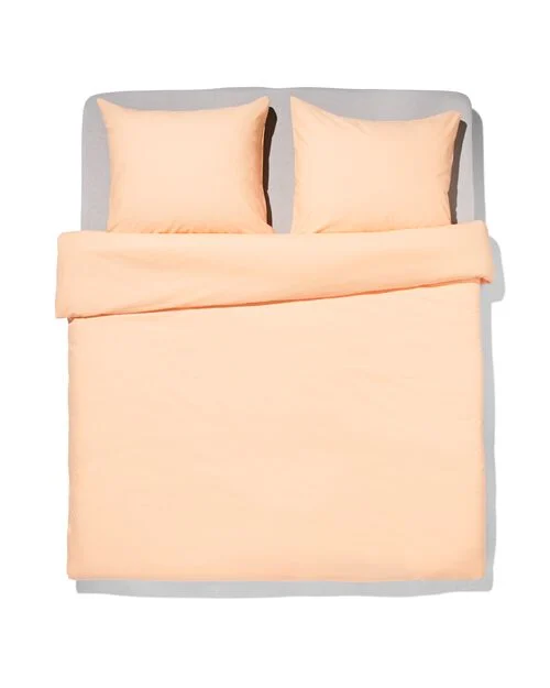 housse de couette coton doux 200 x 200/220 pêche