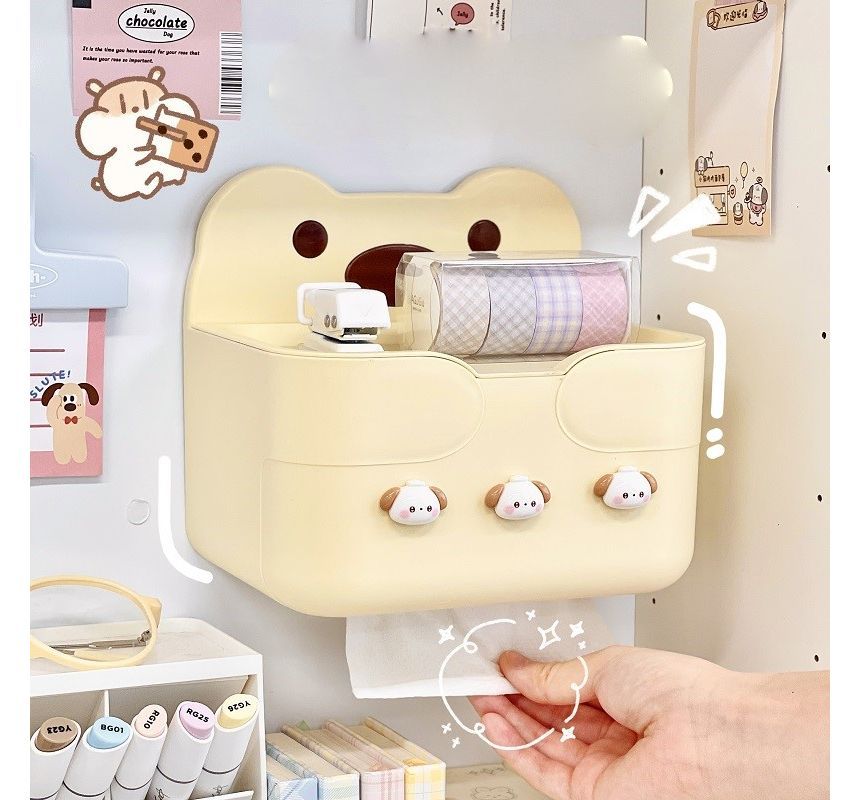 Yunikon - Dierlijke plastic zelfklevende tissuehouder met zelfklevende decoratie