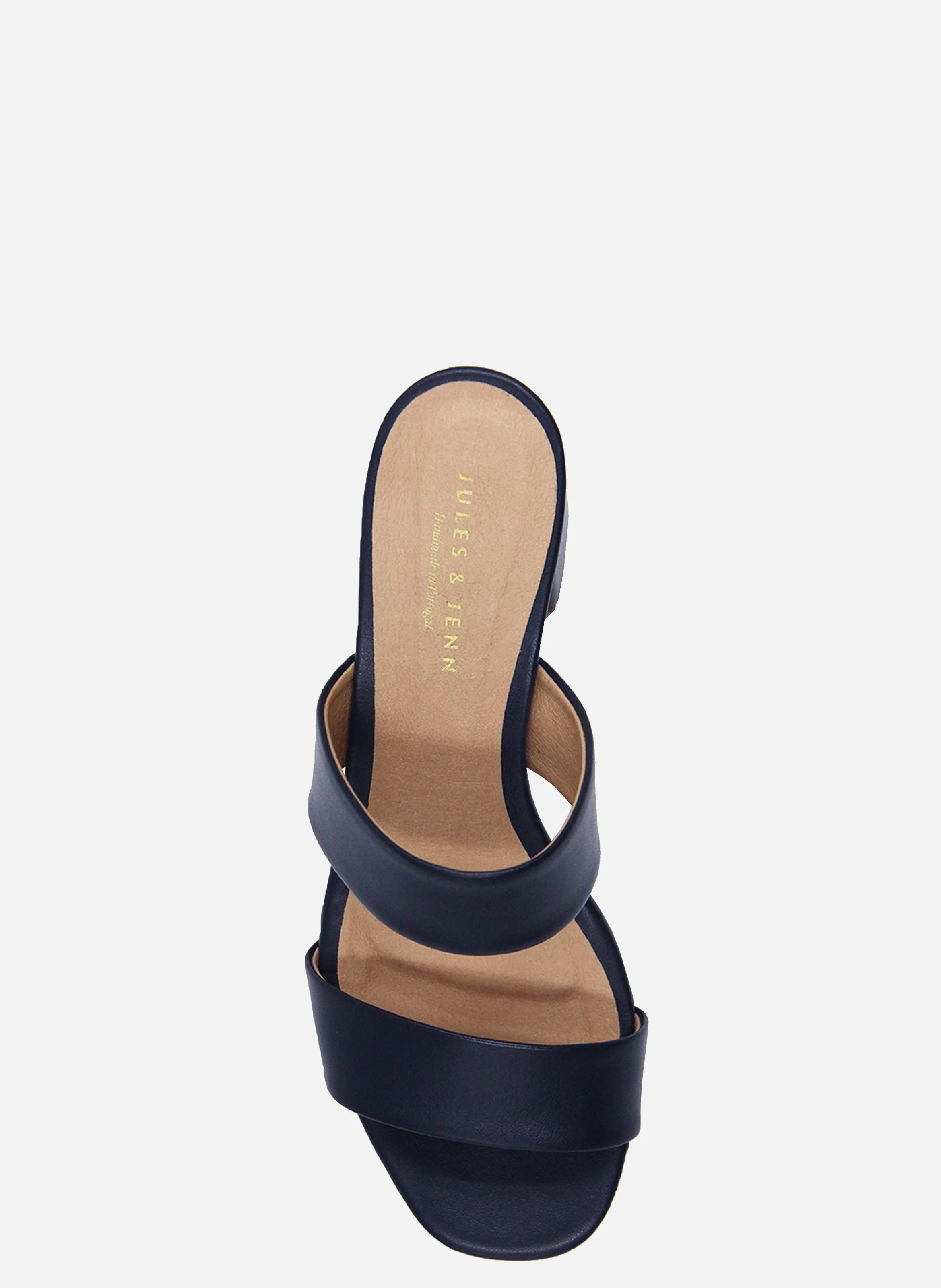Mules talon bandeau fibre de pomme | Bleu