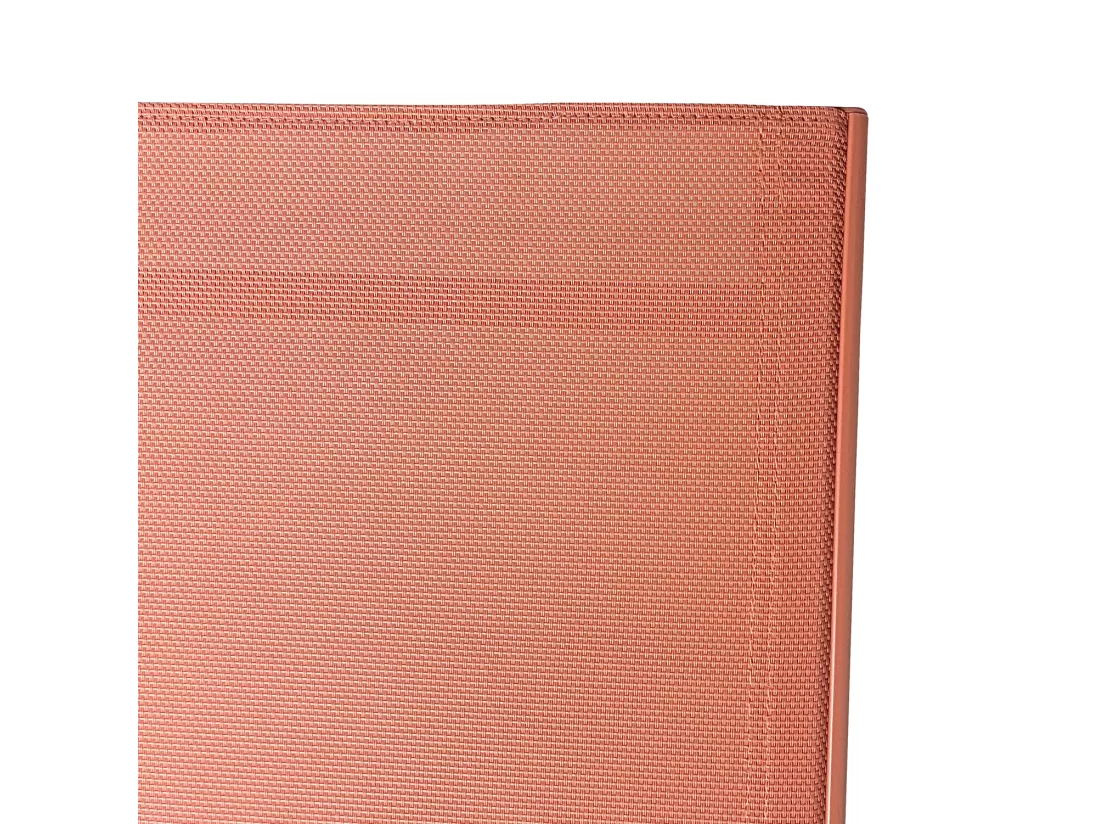 Lot de 2 bains de soleil pliants SICILIA en textilène terracotta - structure terracotta