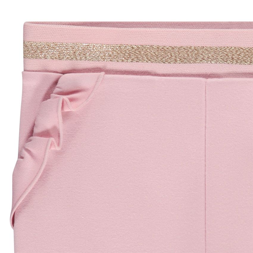 Caleçon uni en milano avec détails volantés pour bébé fille - Rose