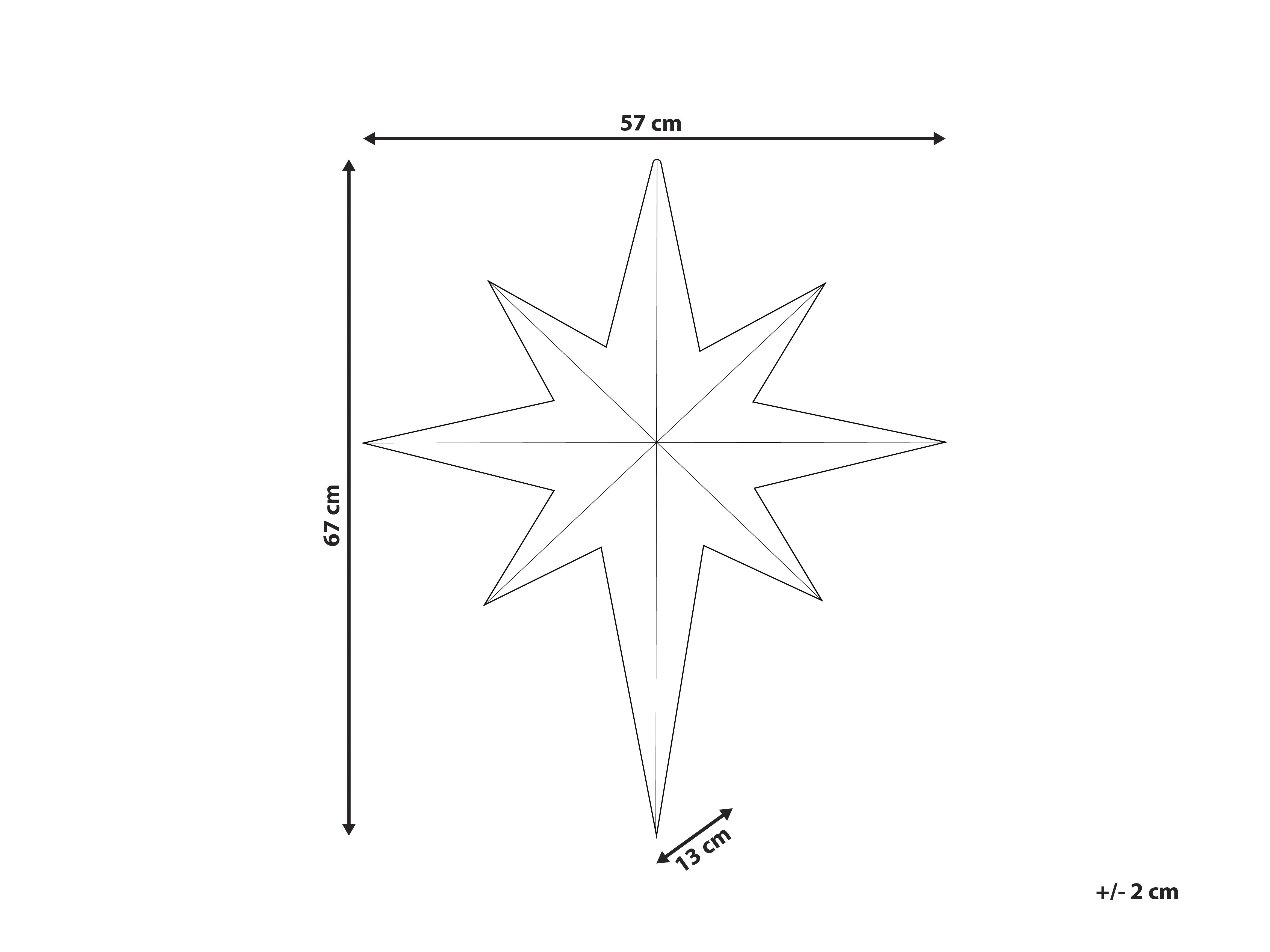 Hangende buitendecoratie LED OSMA Ster 67 cm Wit