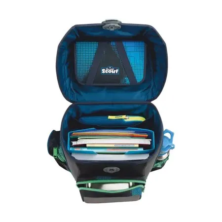 Scout Schulranzen-Set Neo Movie Star Blue Pixel, 5-teilig