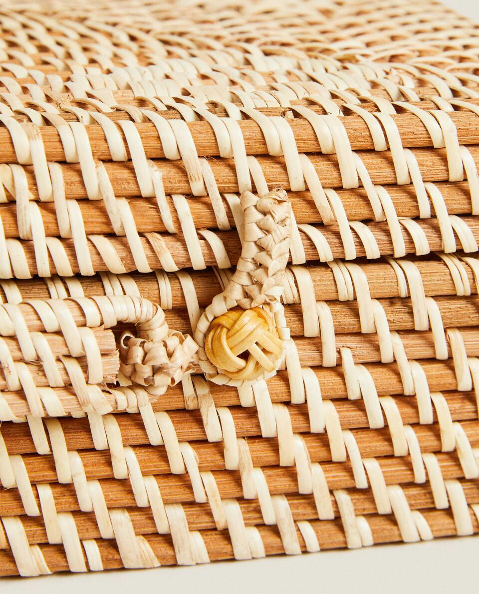 Pasta infantil de vime com estampa de diamante
