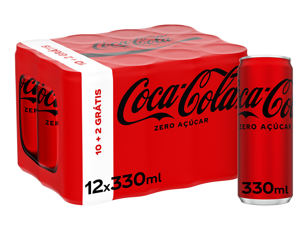 REFRIGERANTE C/ GÁS COCA-COLA ZERO LATA 12X0.33L