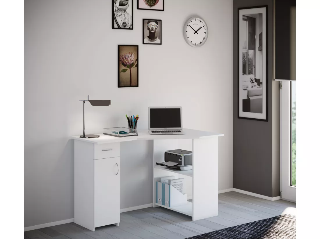 Bureau d'angle en bois Bureau Linzia