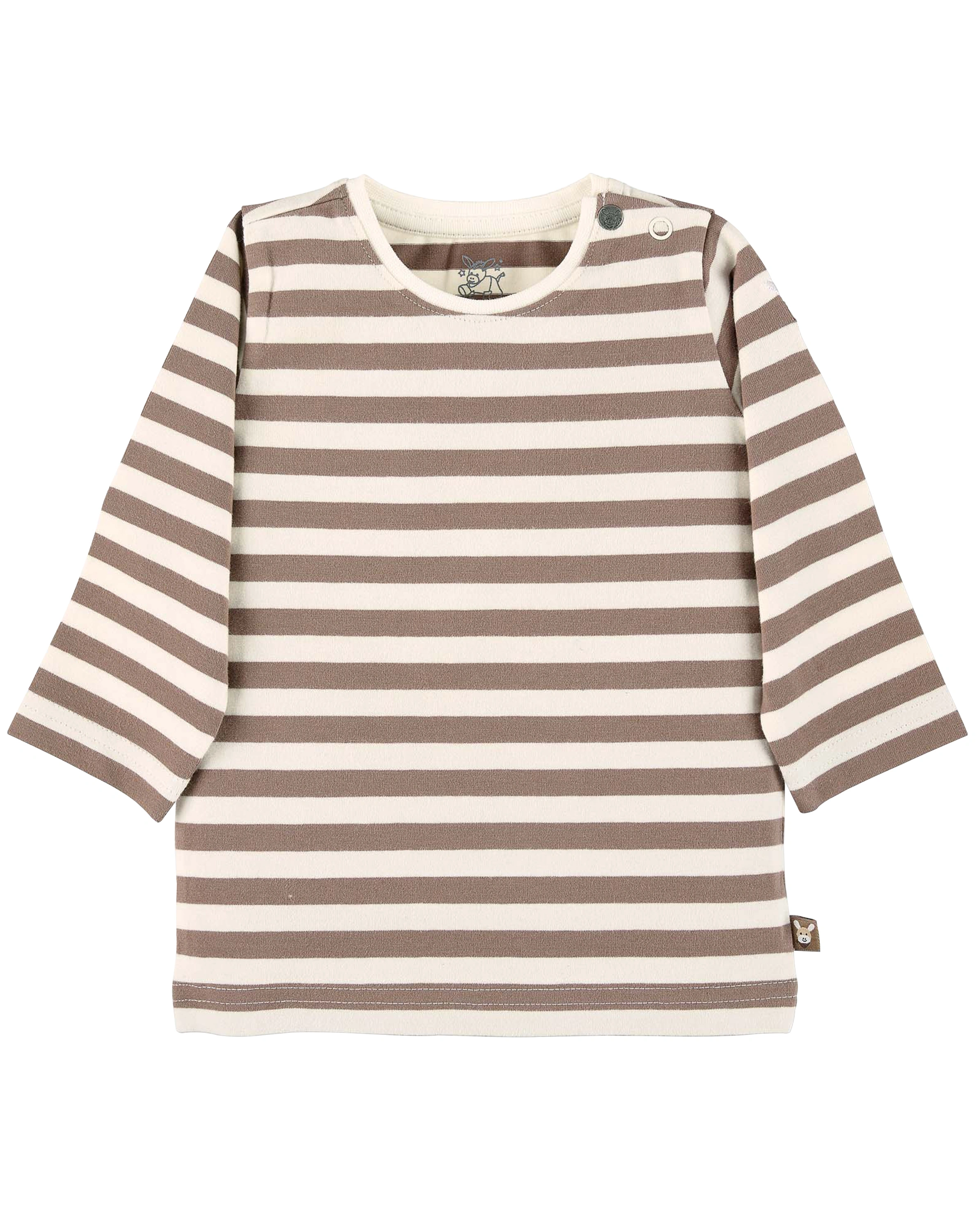 Langarmshirt EMMI gestreift in braun/beige