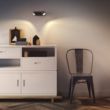 Philips opbouwspot Star 2-lichts zwart