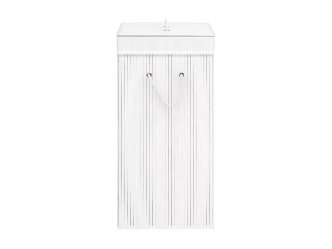 Panier à linge Bambou Blanc 72 L